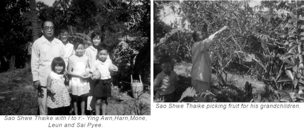Sao Shwe Thaike with children and grandchildren